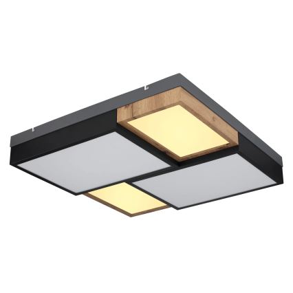 Globo 67286-50 - LED-laelamp GUNDI LED/50W/230V 60x60 cm pruun/must