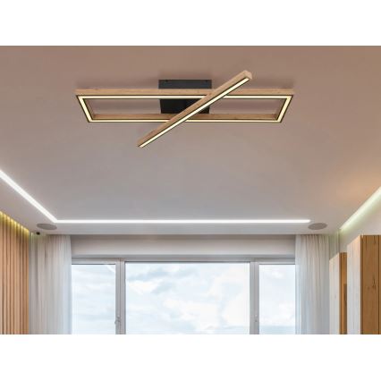 Globo 67287D1 - LED laevalgusti MANDERA LED/36W/230V 20x80 cm pruun
