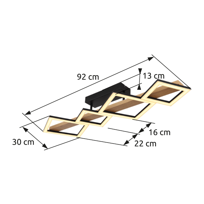 Globo - LED Laevalgusti LED/35W/230V 3000K pruun