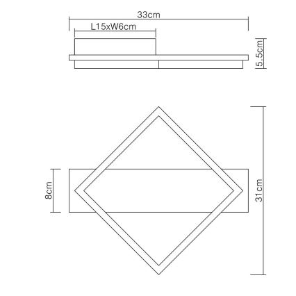 Globo - LED Laevalgusti LED/12W/230V