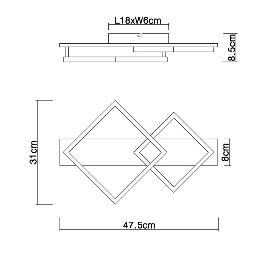 Globo - LED Laevalgusti LED/18W/230V