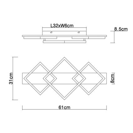 Globo - LED Laevalgusti LED/24W/230V