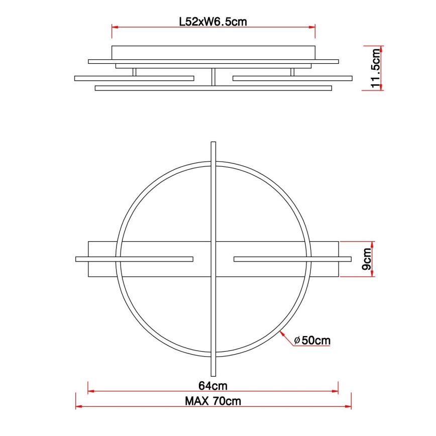Globo - LED Laevalgusti LED/44W/230V