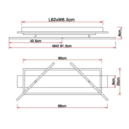 Globo - LED Laevalgusti LED/32W/230V