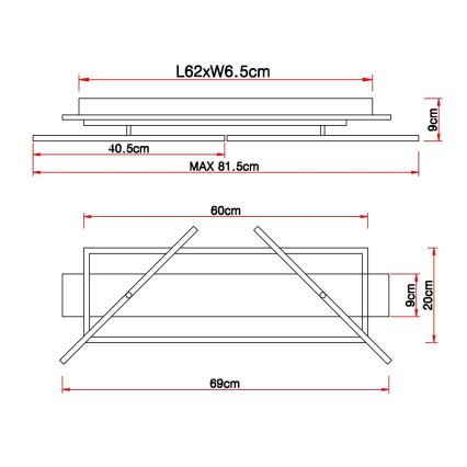 Globo - LED Laevalgusti LED/32W/230V