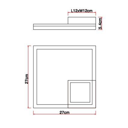 Globo - LED Laevalgusti LED/12W/230V