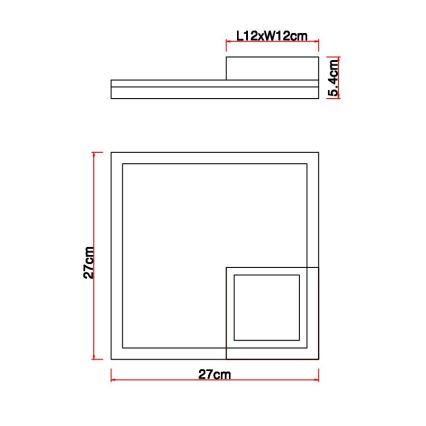 Globo - LED Laevalgusti LED/12W/230V