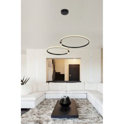 Globo - LED Hämardatav lühter LED/55W/230V 2700-6000K must + kaugjuhtimispult