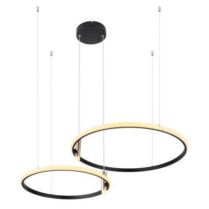 Globo - LED Hämardatav lühter LED/55W/230V 2700-6000K must + kaugjuhtimispult