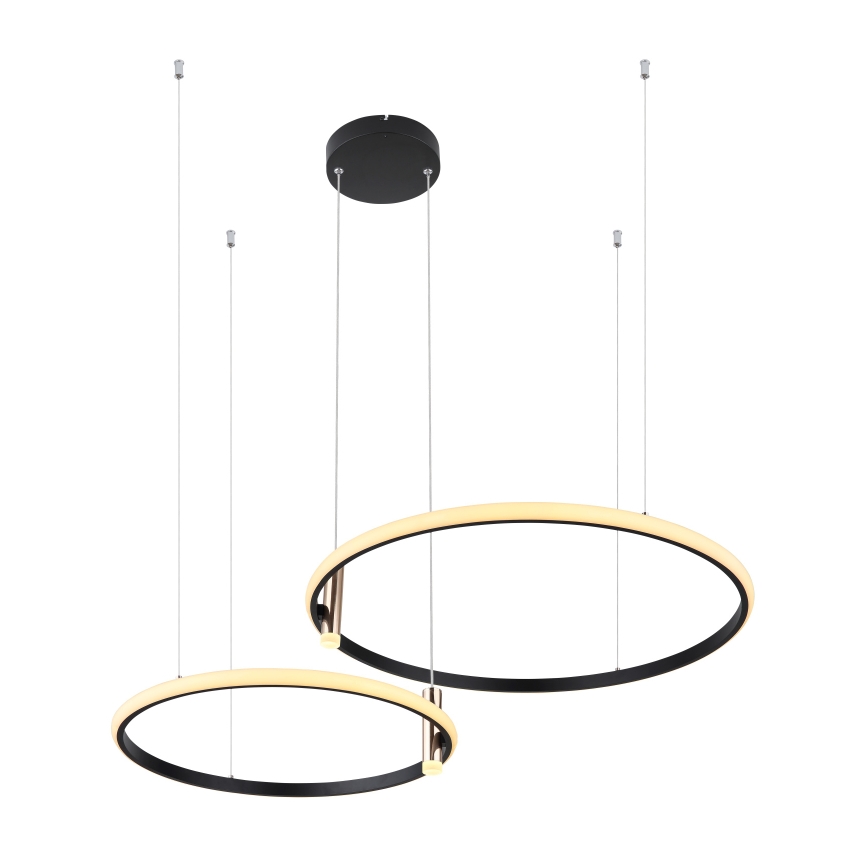 Globo - LED Hämardatav lühter LED/55W/230V 2700-6000K must + kaugjuhtimispult