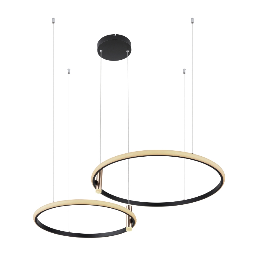 Globo - LED Hämardatav lühter LED/55W/230V 2700-6000K must + kaugjuhtimispult