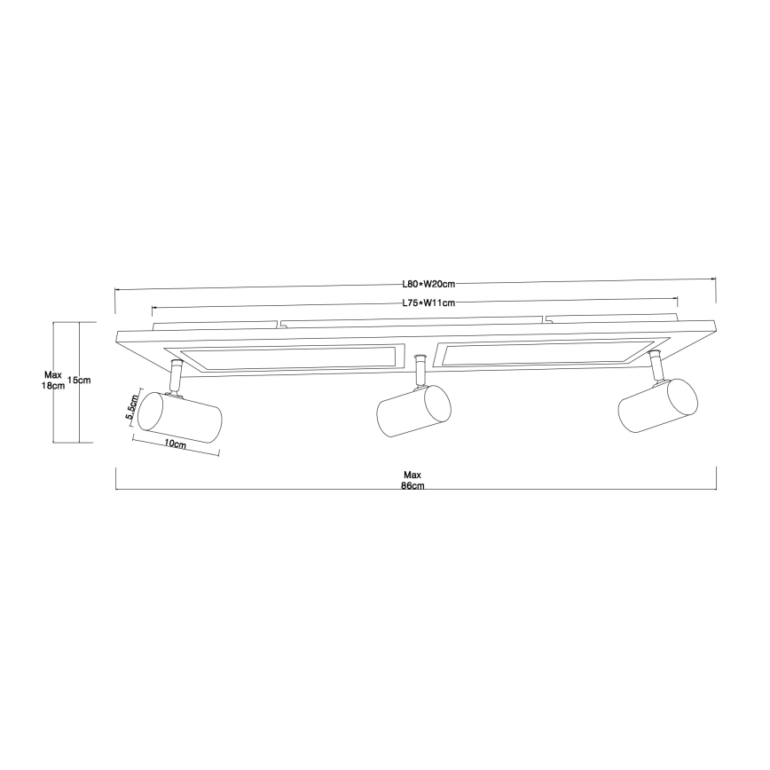 Globo - LED Kohtvalgusti LED/24W/230V + 3xGU10/5W