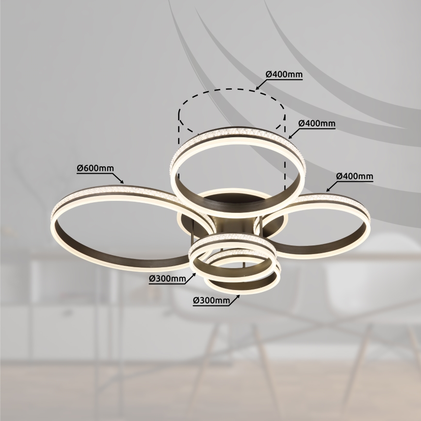 Globo - LED Hämardatav laevalgusti LED/120W/230V 2700K-6000K + kaugjuhtimispult