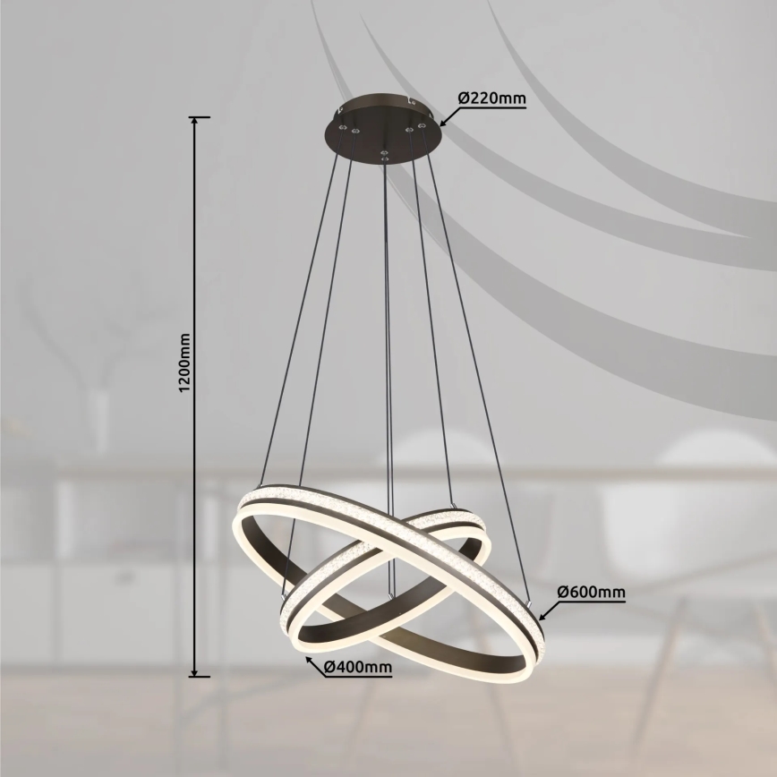 Globo - LED Hämardatav lühter LED/60W/230V 2700K-6000K + kaugjuhtimispult