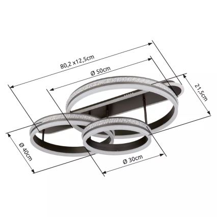 Globo - LED Hämardatav laevalgusti LED/75W/230V 2700K-6000K + kaugjuhtimispult