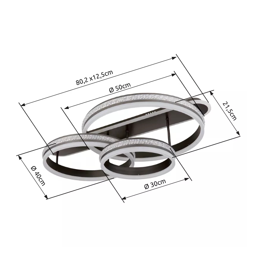 Globo - LED Hämardatav laevalgusti LED/75W/230V 2700K-6000K + kaugjuhtimispult