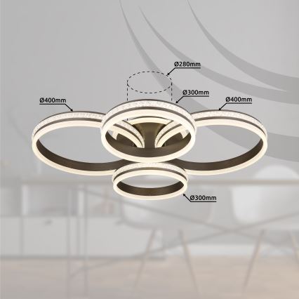 Globo - LED Hämardatav laevalgusti LED/90W/230V 2700K-6000K + kaugjuhtimispult