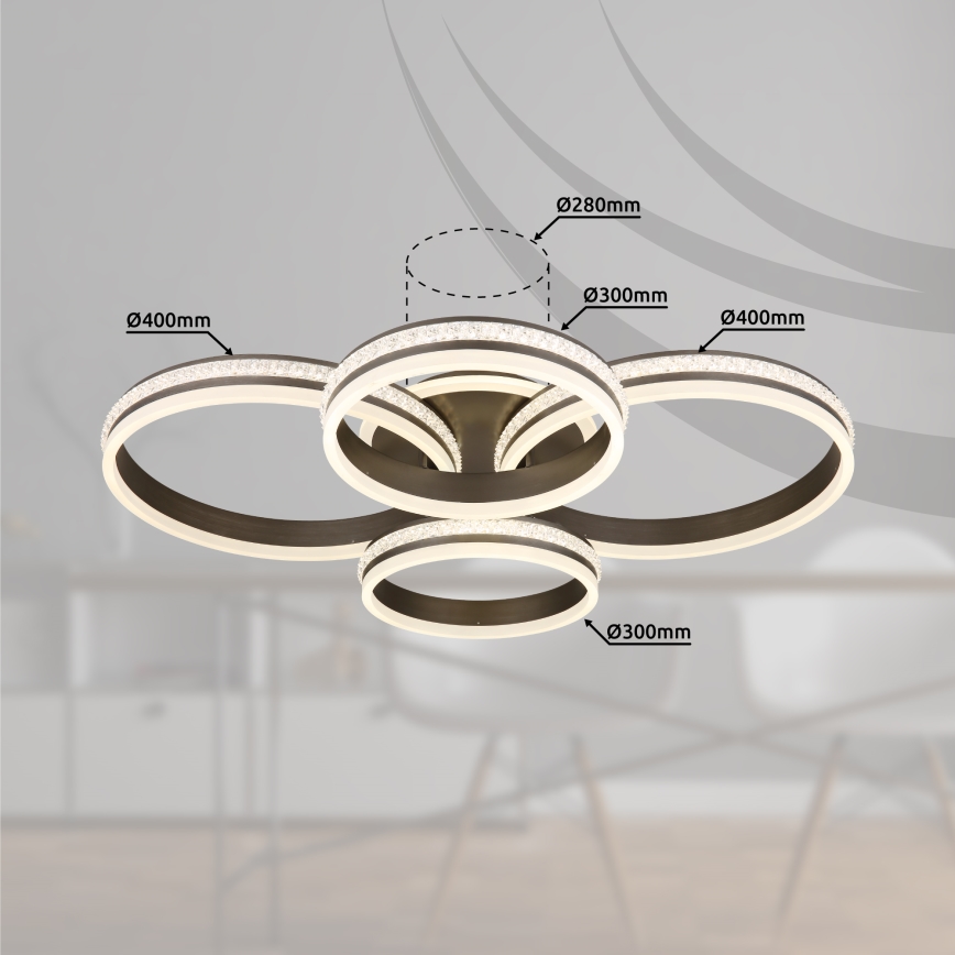 Globo - LED Hämardatav laevalgusti LED/90W/230V 2700K-6000K + kaugjuhtimispult
