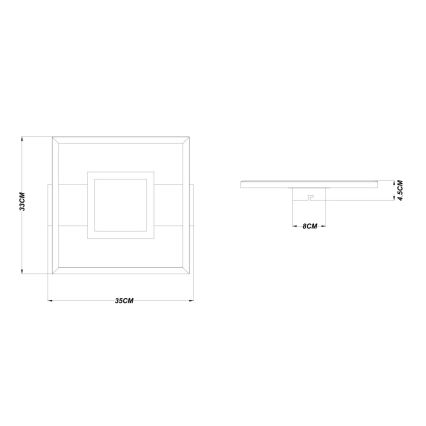 Globo - LED laelamp LED/18W/230V 3000K 35x33 cm