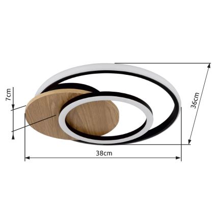 Globo - LED Laevalgusti LED/24W/230V must