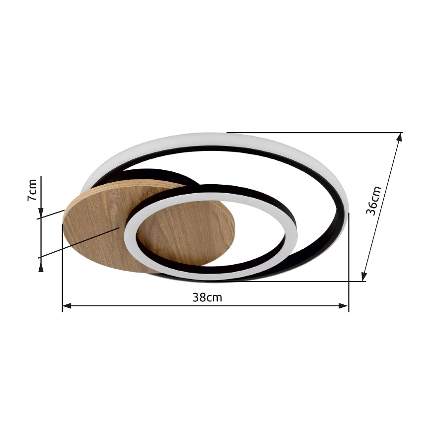 Globo - LED Laevalgusti LED/24W/230V must
