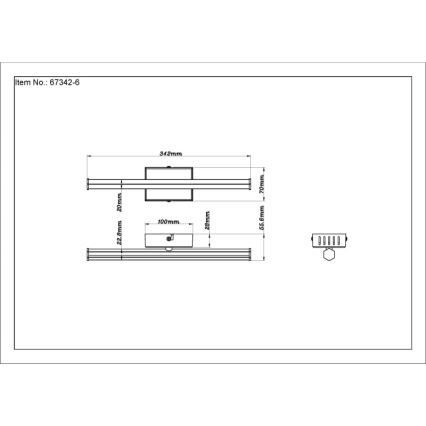 Globo - LED Laevalgusti LED/6W/230V 3000K must