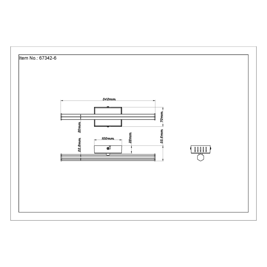 Globo - LED Laevalgusti LED/6W/230V 3000K must