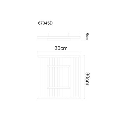 Globo - LED Laevalgusti LED/18W/230V 3000K 30x30 cm