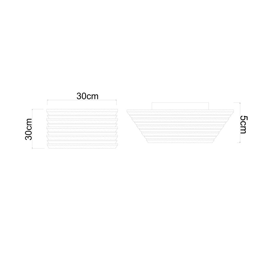 Globo - LED-laelamp 15W/230V 3000K 30x30 cm