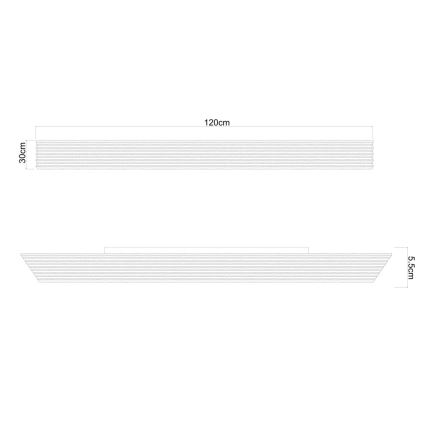Globo - LED hämardatav laevalgusti LED/40W/230V 2700-6500K 30x120 cm + kaugjuhtimispult