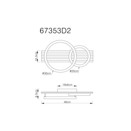 Globo - LED Laevalgusti LED/18W/230V 3000K 30x48 cm
