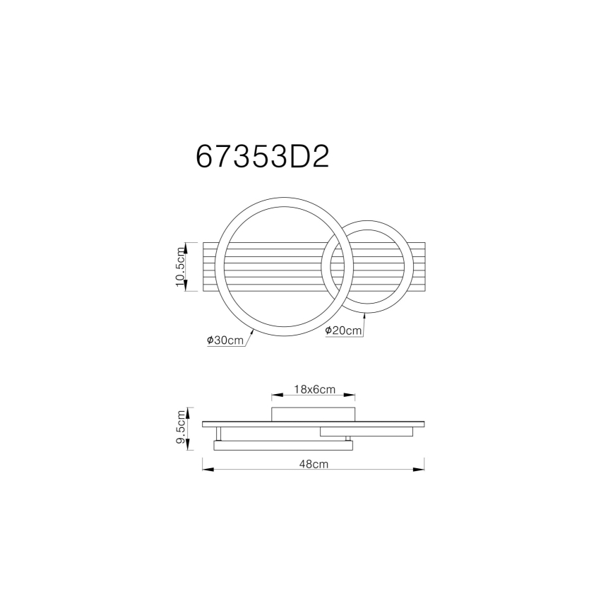 Globo - LED Laevalgusti LED/18W/230V 3000K 30x48 cm