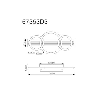 Globo - LED Laevalgusti LED/24W/230V 3000K 30x62 cm