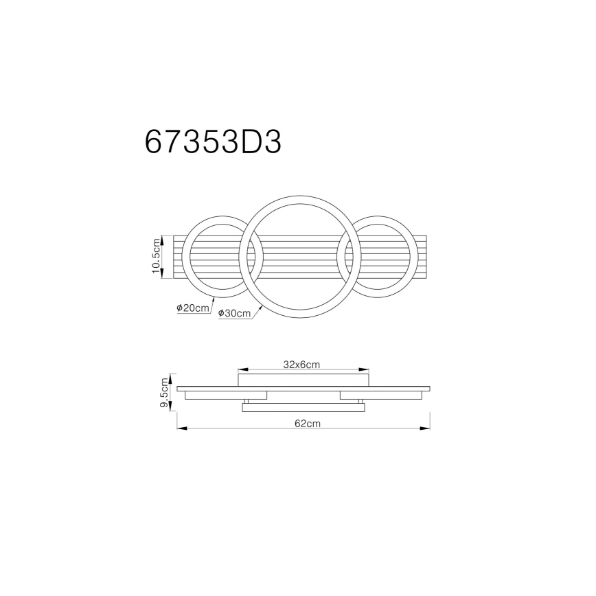 Globo - LED Laevalgusti LED/24W/230V 3000K 30x62 cm