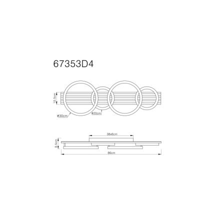 Globo - LED Laevalgusti LED/30W/230V 3000K 30x86 cm