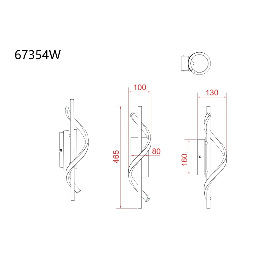 Globo - LED seinalamp LED/12,5W/230V 3000K