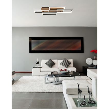 Globo - hämardatav LED-laelamp LED/40W/230V 2700-6500K 32,5x87,5 cm pruun/must + kaugjuhtimispult