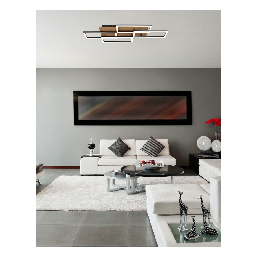 Globo - hämardatav LED-laelamp LED/40W/230V 2700-6500K 32,5x87,5 cm pruun/must + kaugjuhtimispult