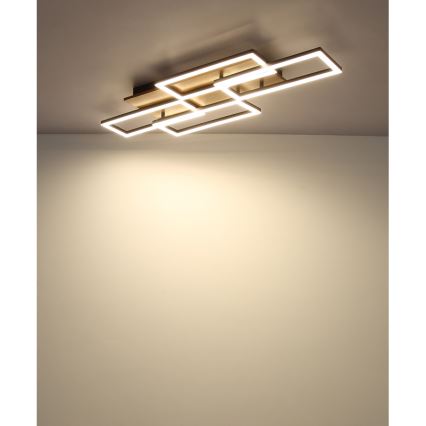 Globo - hämardatav LED-laelamp LED/40W/230V 2700-6500K 32,5x87,5 cm pruun/must + kaugjuhtimispult