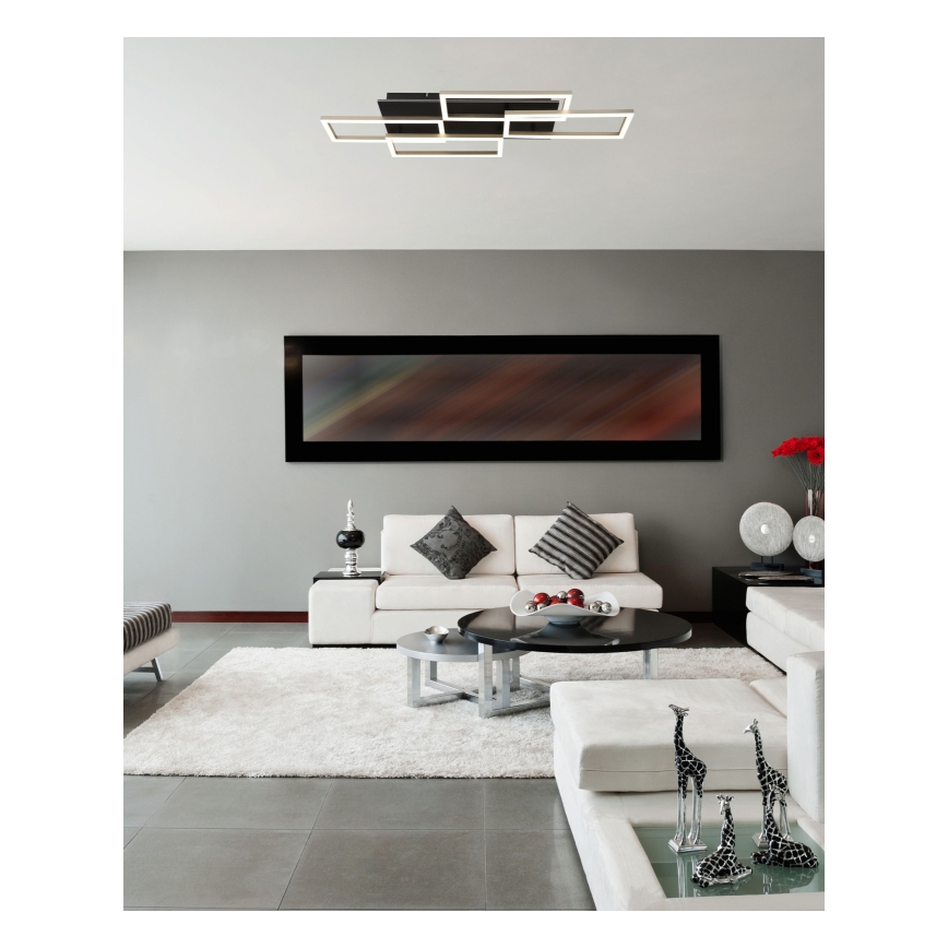Globo - LED Hämardatav laelamp LED/40W/230V 2700-6500K 32,5x87,5 cm must + kaugjuhtimispult