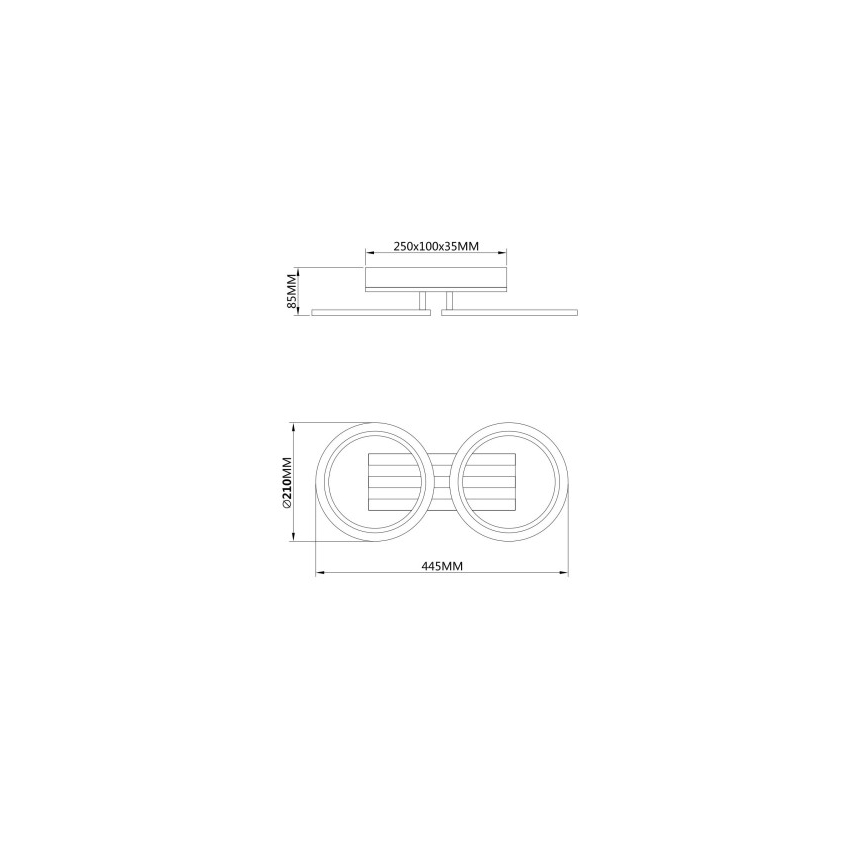 Globo - LED-laelamp LED/15W/230V 3000/4200/600K 21 x 44,5 cm