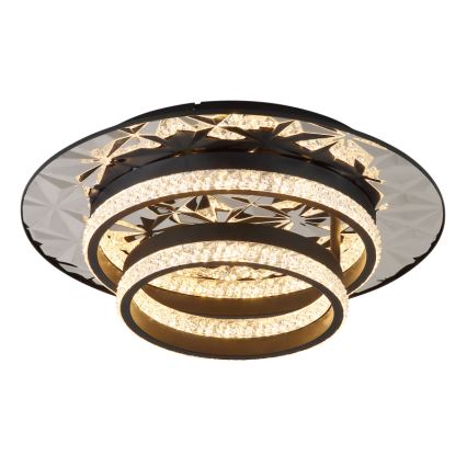 Globo - LED Laevalgusti LED/24W/230V 3000K 40x50,5 cm must/läikiv kroom