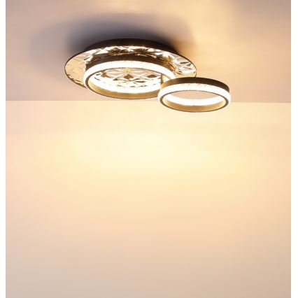 Globo - LED Laevalgusti LED/24W/230V 3000K 40x50,5 cm must/läikiv kroom