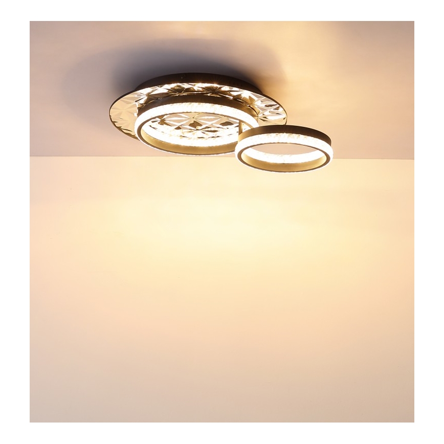 Globo - LED Laevalgusti LED/24W/230V 3000K 40x50,5 cm must/läikiv kroom