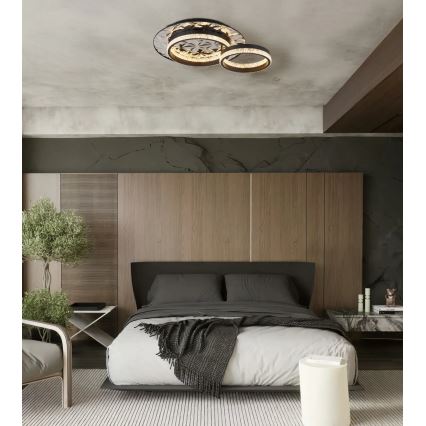 Globo - LED Laevalgusti LED/24W/230V 3000K 40x50,5 cm must/läikiv kroom