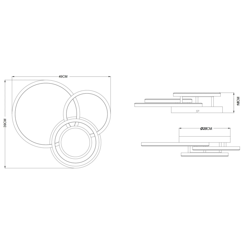 Globo - LED laelamp LED/40W/230V 3000K 49x39 cm