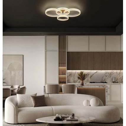 Globo - LED hämardatav laelamp LED/90W/230V 2700-6000K hõbedane + kaugjuhtimispult