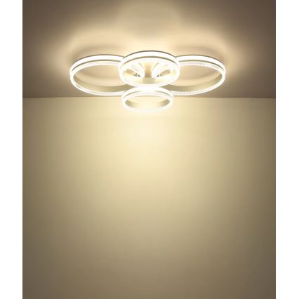 Globo - LED hämardatav laelamp LED/90W/230V 2700-6000K hõbedane + kaugjuhtimispult