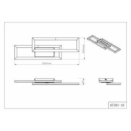 Globo - LED laelamp LED/16W/230V 3000/4000/6000K