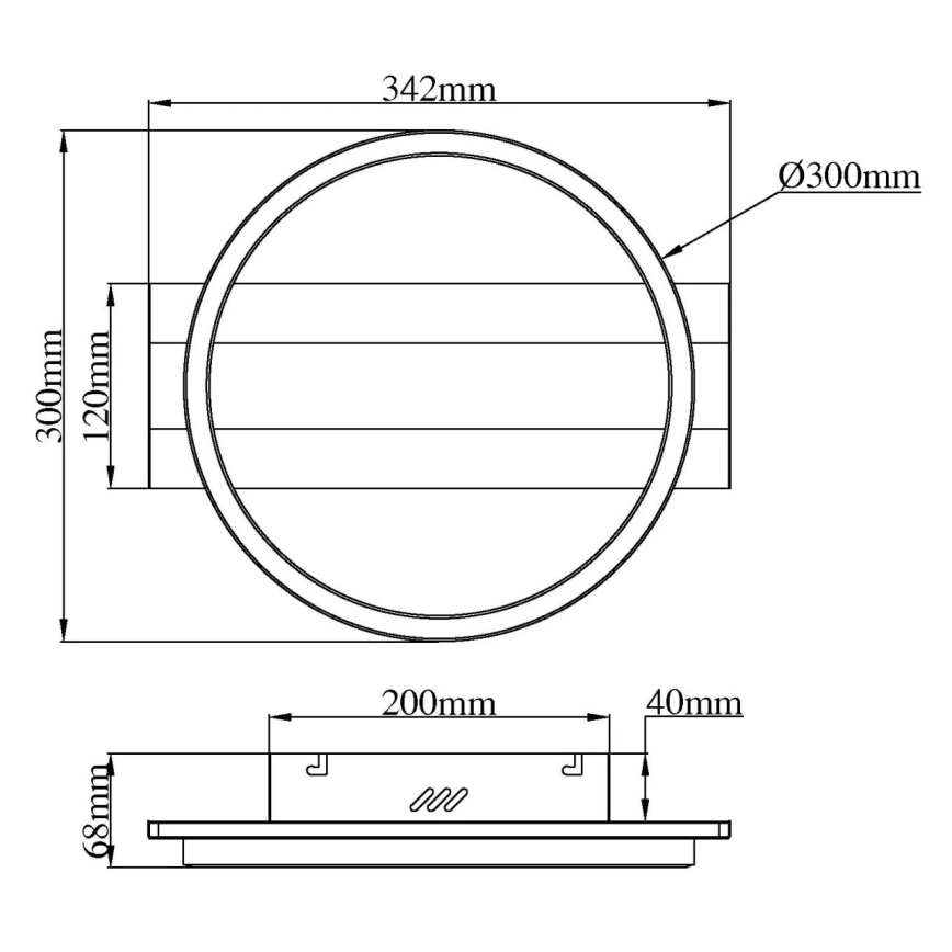 Globo - LED laelamp LED/24W/230V 4000K 30x34,2 cm